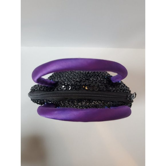 Vintage black sequin bag by La Regale - Picture 4 of 8